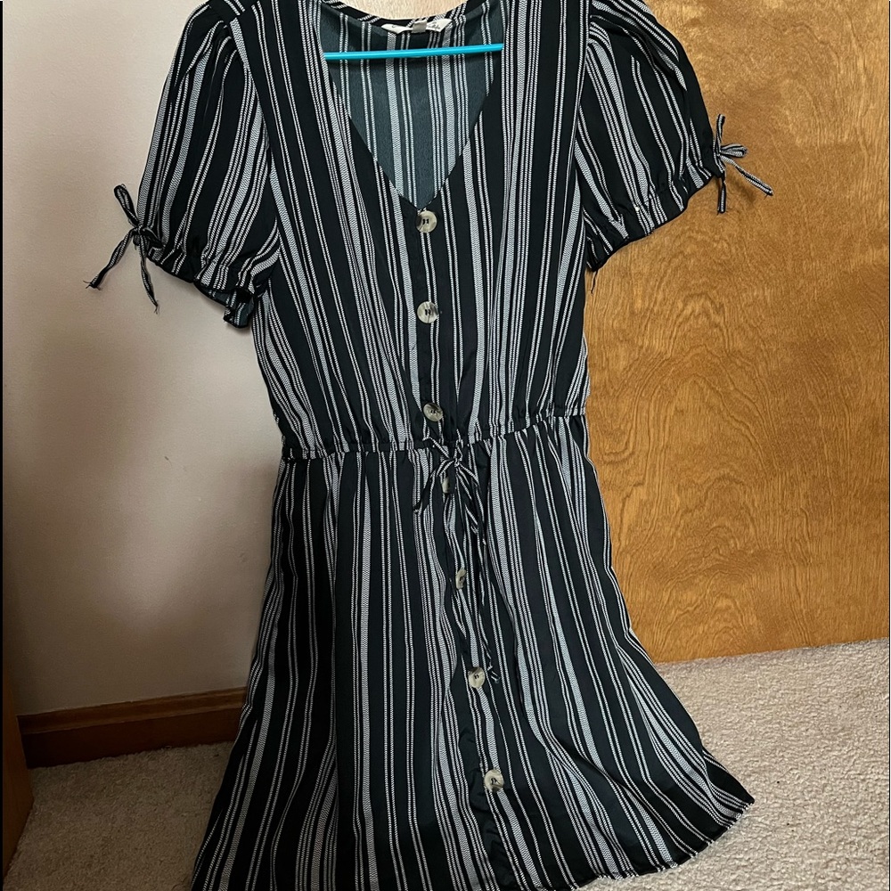 Dress from Indulge. Black with white stripes. Size Large